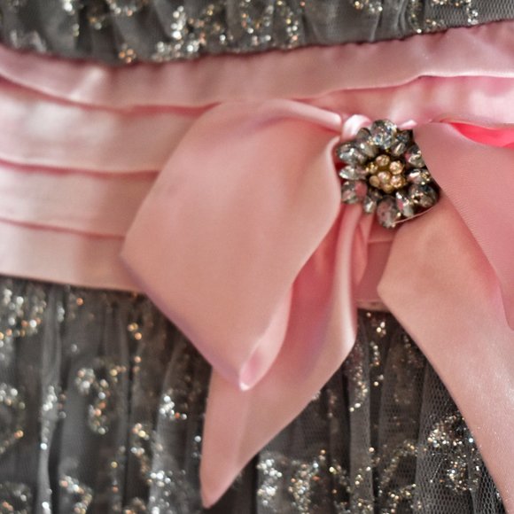 Glitter and Pink Ribbon Dress - Picture 3 of 6